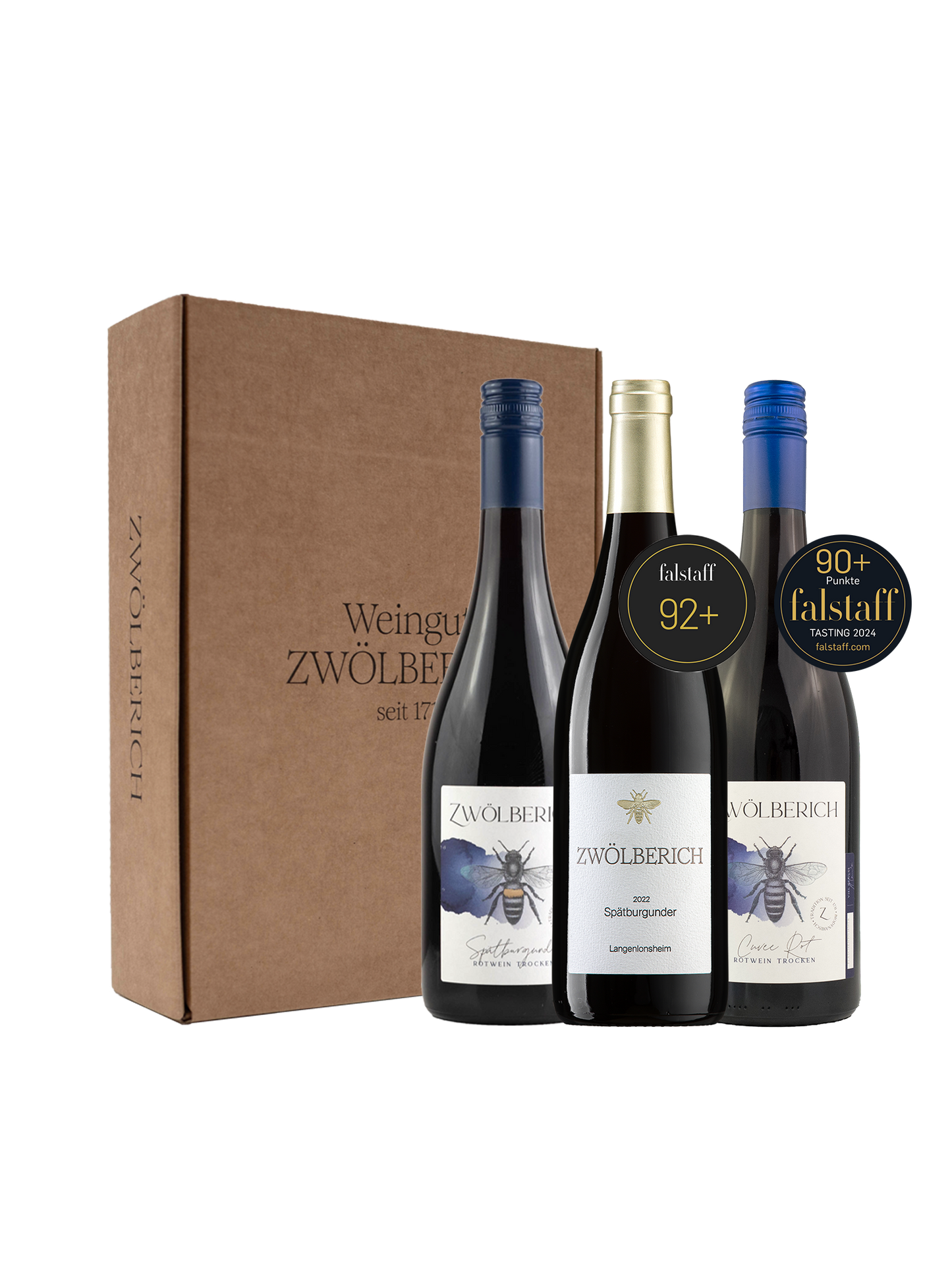 Selektion in Rot im Zwölberich Präsentkarton